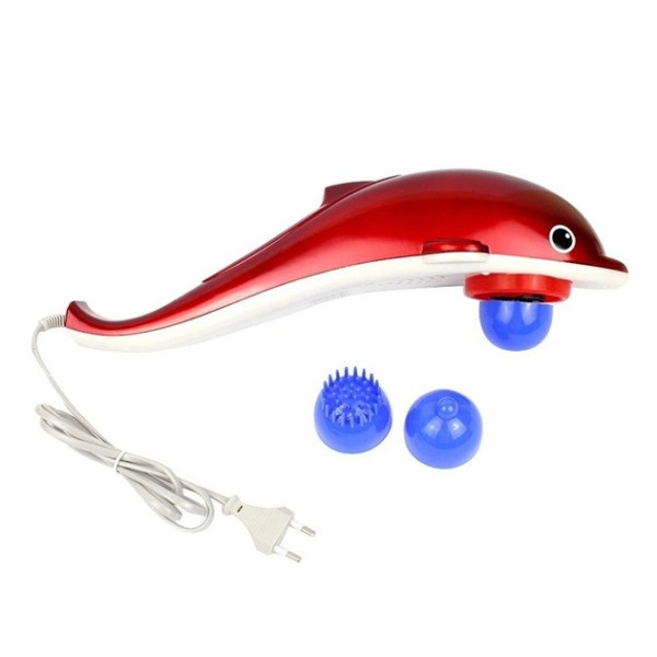 Массажер для тела Dolphin Massager с 3 насадками для антицеллюлитного, вибрационного и разминающего массажа, п