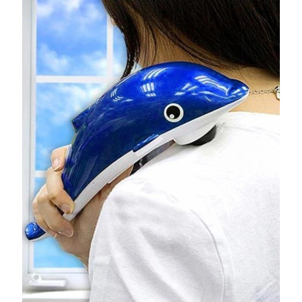 Массажер для тела Dolphin Massager с 3 насадками для антицеллюлитного, вибрационного и разминающего массажа, п