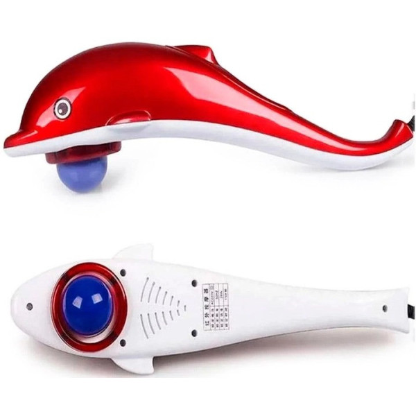 Массажер для тела Dolphin Massager с 3 насадками для антицеллюлитного, вибрационного и разминающего массажа, п