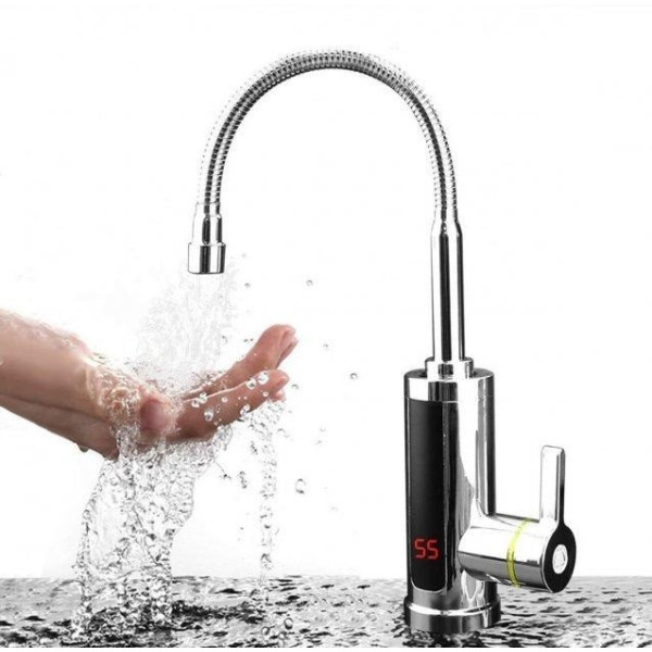 Електричний проточний побутовий водонагрівач RX-011-1 з екраном гнучкий кран