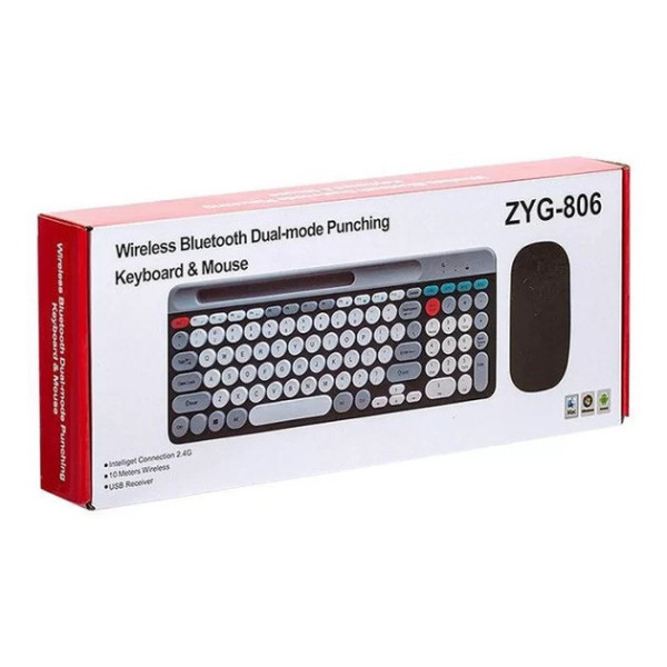 Беспроводной комплект клавиатуры и мыши Wireless suit ZYG 806 с подключением 2.4Ghz Bluetooth для ПК и ноутбук