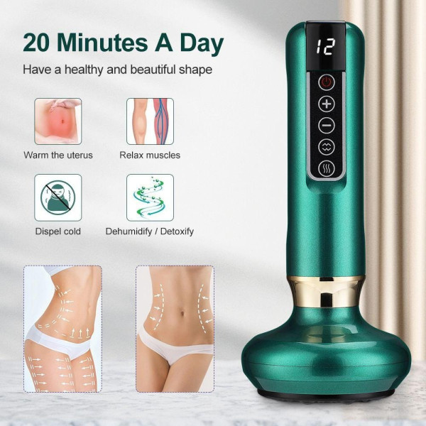 Вакуумный аккумуляторный массажер Cupping Massage Instrument MAG-742 с инфракрасным нагревом