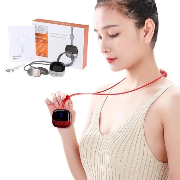 Микро-точечный электронный массажер Neck Massager с 6 режимами интенсивности для шеи