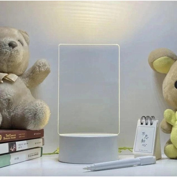 Ночник и светильник с доской для заметок 12,5 х 17,5 см, питание от USB, 3 оттенка подсветки, с меловым маркер