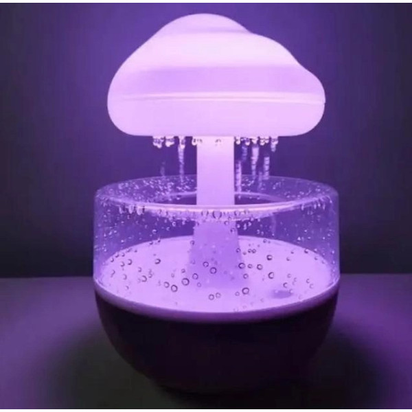Паровий увлажнитель воздуха Гриб RAIN HUMIDIFIER с ночником и подсветкой, эффект дождя