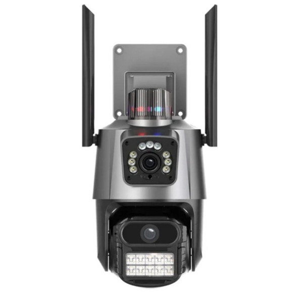 Уличная поворотная WiFi камера PTZ P11 ICSEE 3mp+3mp IP66 с ночным видением и датчиком движения