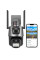 Уличная поворотная WiFi камера PTZ P11 ICSEE 3mp+3mp IP66 с ночным видением и датчиком движения
