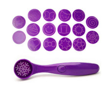 Ложечка для декорування кави Декор для кави та страв ложечка з насадками MAGIC SPICE SPOON 16 візерунків