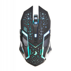 Ігрова мишка зі світлодіодною RGB-підсвіткою Бездротова Weibo WB-911 Чорна 4 рівні чутливості