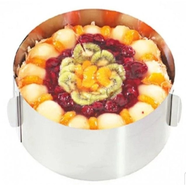 Кондитерское раздвижное кольцо Cake Ring для выпечки, круглая форма 16-30 см