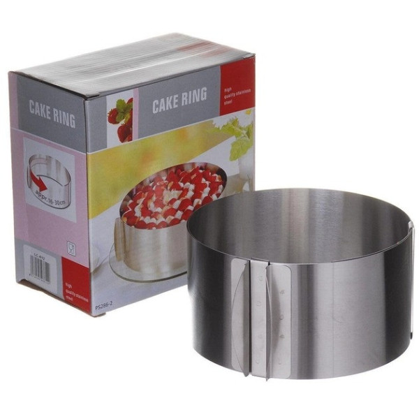 Кондитерское раздвижное кольцо Cake Ring для выпечки, круглая форма 16-30 см