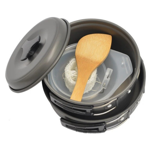 Походный туристический комплект на 2 человека Cooking Set DS-200 из анодированного алюминия