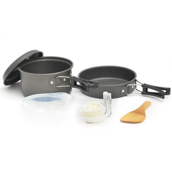Походный туристический комплект на 2 человека Cooking Set DS-200 из анодированного алюминия