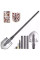 Складная многофункциональная лопата-мультитул 10-в-1 Multifunctional shovel ES-118 с чехлом