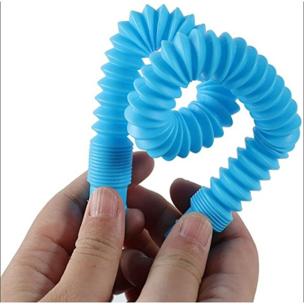 Набор из 12 пластиковых эластичных труб S Fidget Pop Tube для ручного антистресса и сенсорных игр