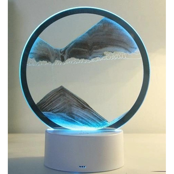 Настольный ночник в форме песочных часов с RGB подсветкой и 3D картиной