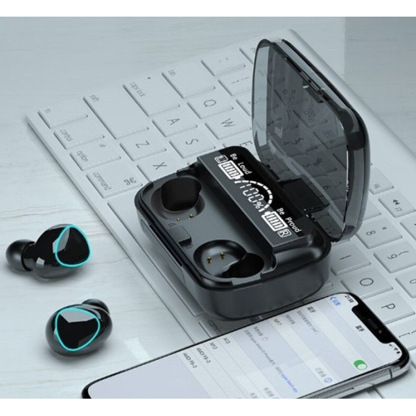 Наушники-вкладыши Bluetooth 5.1 TWS M10 с кейсом-повербанком и LED дисплеем