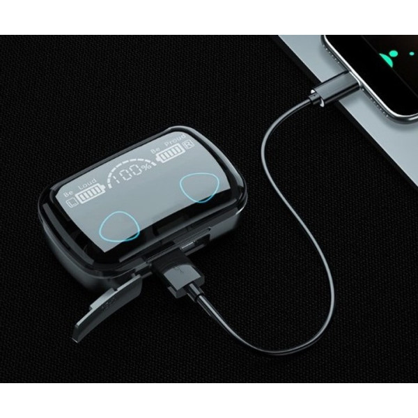 Наушники-вкладыши Bluetooth 5.1 TWS M10 с кейсом-повербанком и LED дисплеем