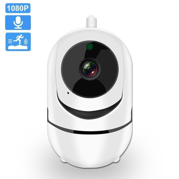 Поворотная беспроводная IP камера видеонаблюдения QC011 WiFi с ночным видением и звуком для дома