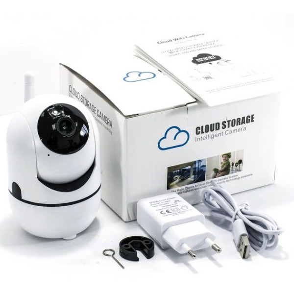 Поворотная беспроводная IP камера видеонаблюдения QC011 WiFi с ночным видением и звуком для дома
