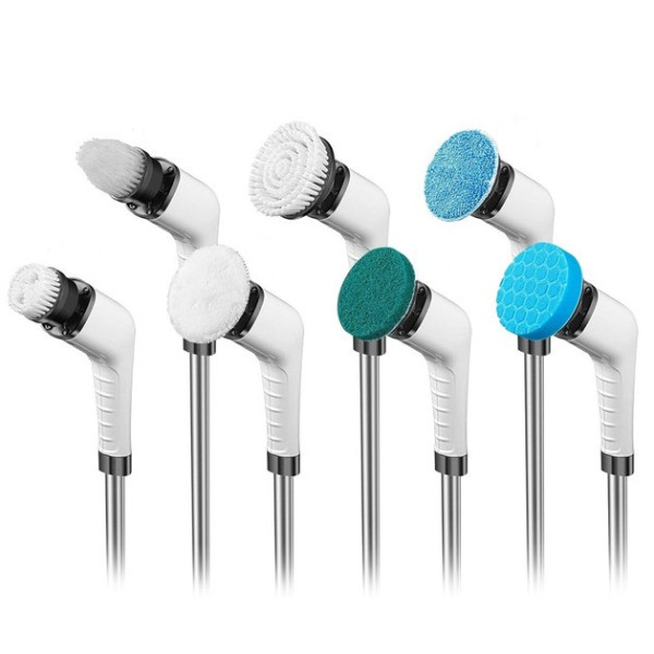 Многофункциональная беспроводная электрическая щетка для уборки Cleaning Brush 7в1 с телескопической ручкой