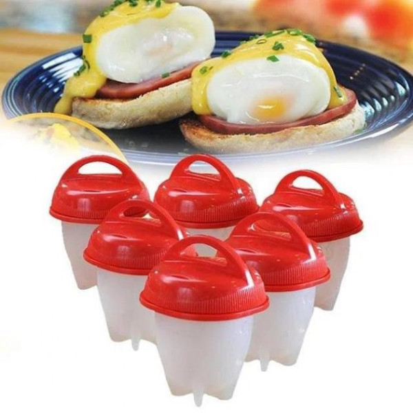 Формочки для варки яиц без скорлупы силиконовые Silicone Egg Boil
