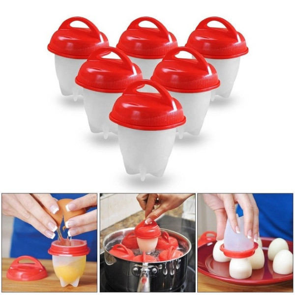 Формочки для варки яиц без скорлупы силиконовые Silicone Egg Boil
