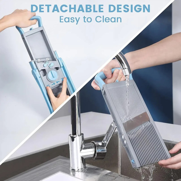 Овощерезка Vegetable cutter 223-6 с регулируемой толщиной нарезки и контейнером, многофункциональная