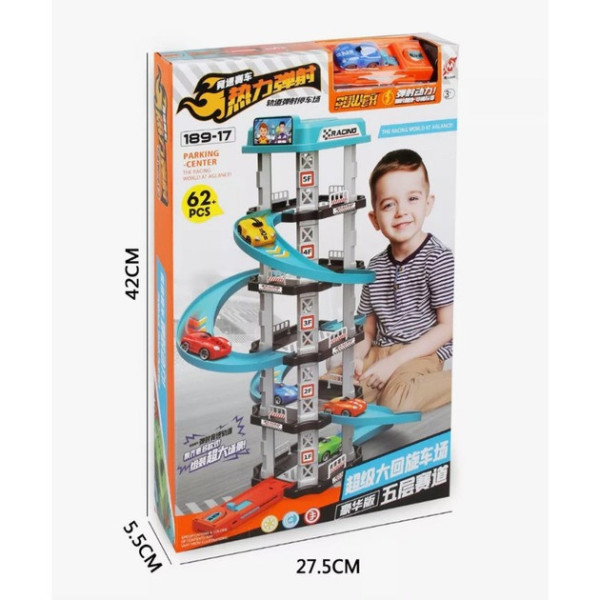 Трасса-парковка игрушечная Childrens Rail Car MH2003 из пластика