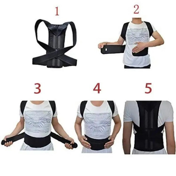 Грудопоясничный корректор осанки Back Pain Need Help для детей и взрослых с полужесткой фиксацией