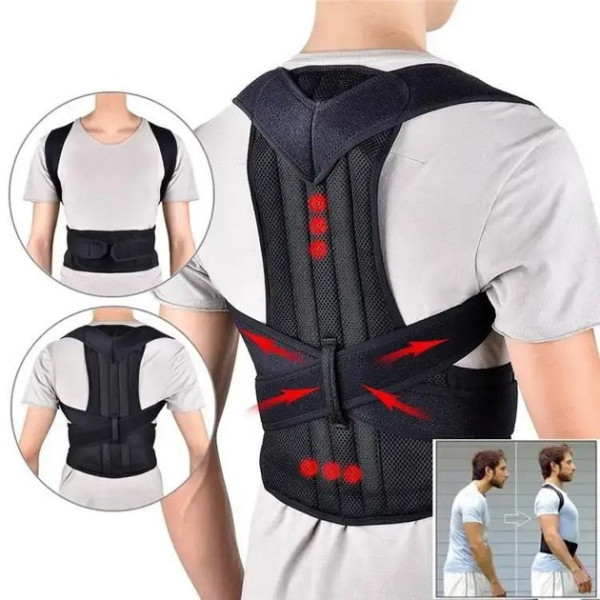 Грудопоясничный корректор осанки Back Pain Need Help для детей и взрослых с полужесткой фиксацией