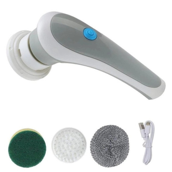 Многофункциональная электрическая щетка для уборки Electric Cleaning Brush 3в1 с цельной ручкой