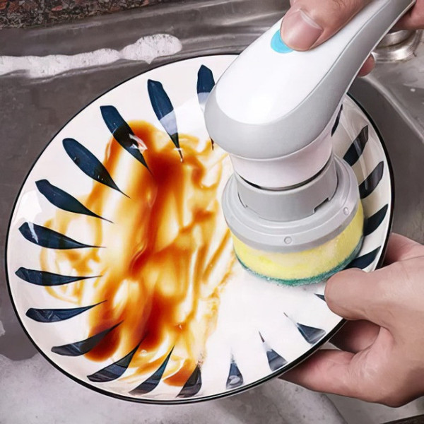 Многофункциональная электрическая щетка для уборки Electric Cleaning Brush 3в1 с цельной ручкой