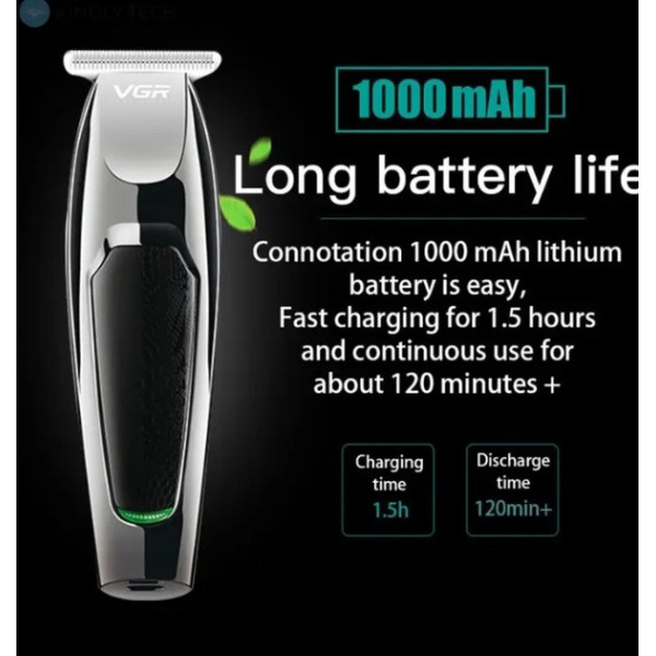 Аккумуляторная машинка для стрижки 5 в 1 VGR V 030 с USB зарядкой черная