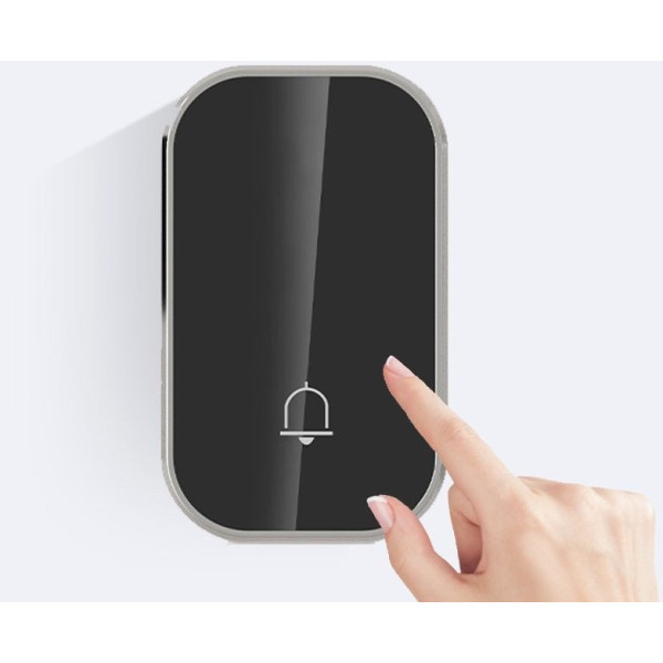 Беспроводной электронный дверной звонок с 38 мелодиями, питание от сети 220V, Black/White