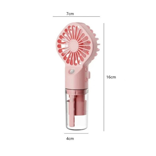 Портативный аккумуляторный вентилятор Handy Fan LY-598 с функцией распыления воды и USB-питанием
