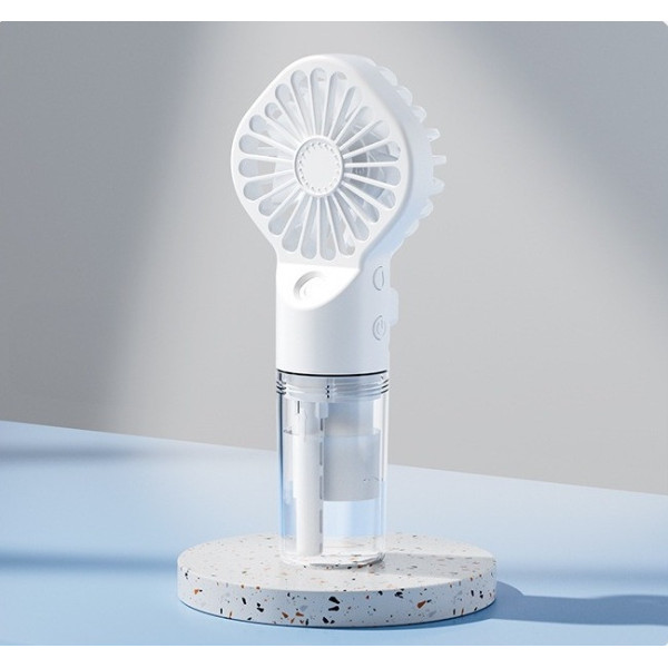 Портативный аккумуляторный вентилятор Handy Fan LY-598 с функцией распыления воды и USB-питанием