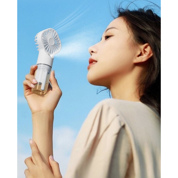 Портативный аккумуляторный вентилятор Handy Fan LY-598 с функцией распыления воды и USB-питанием