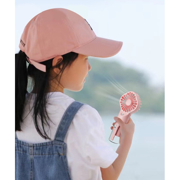 Портативный аккумуляторный вентилятор Handy Fan LY-598 с функцией распыления воды и USB-питанием
