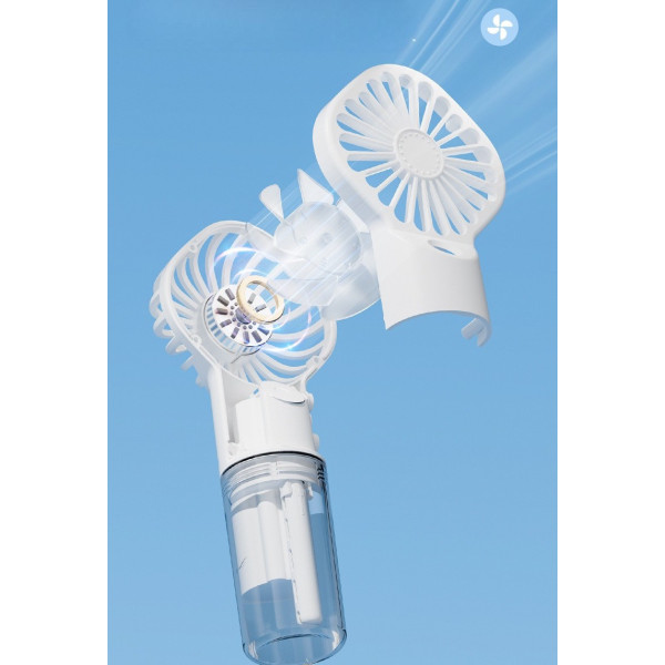 Портативный аккумуляторный вентилятор Handy Fan LY-598 с функцией распыления воды и USB-питанием