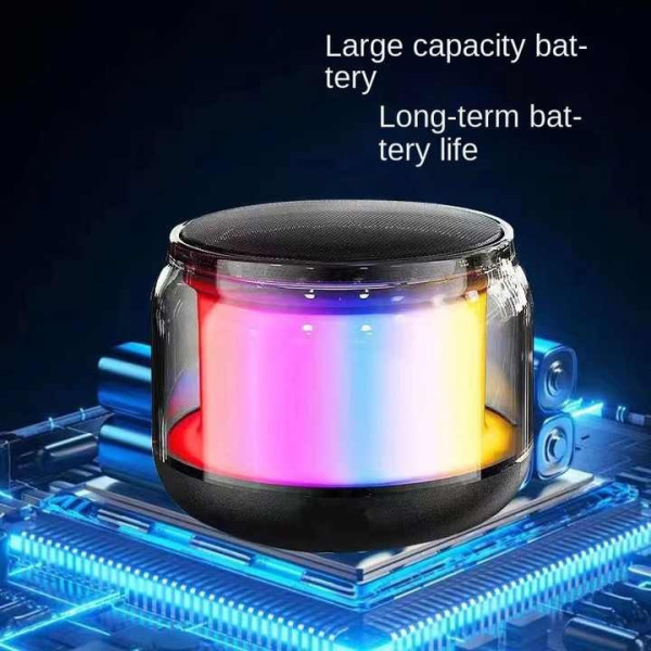 Портативная мини колонка S300 с Bluetooth, TWS, стереозвуком 360° и подсветкой