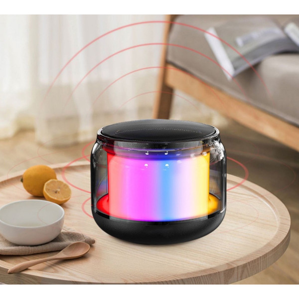 Портативная мини колонка S300 с Bluetooth, TWS, стереозвуком 360° и подсветкой