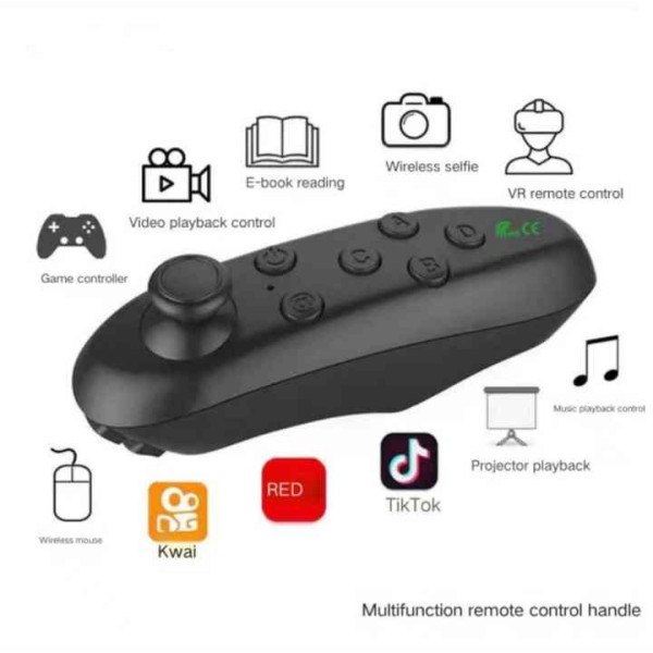 Беспроводной Bluetooth геймпад джойстик для Android и iOS с поддержкой VR и 3D, черный