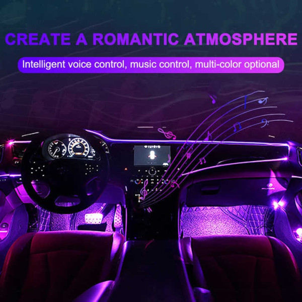 LED подсветка ног в салон автомобиля с RGB подсветкой, 4 шт., USB, управление через Bluetooth и приложение