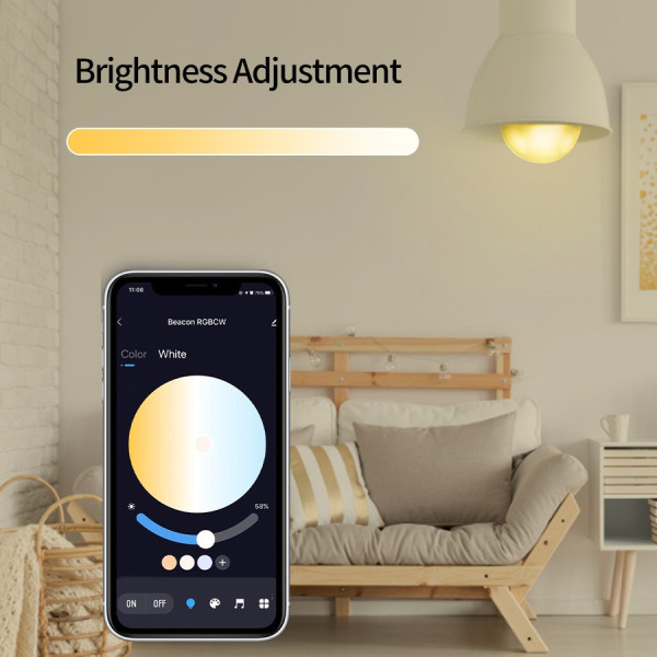Умная светодиодная лампа Tuya LED с WiFi и Bluetooth, 9 Вт, 16 млн цветов