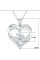 Женское ожерелье Heart с кулоном в форме сердца из циркония серебристого цвета на цепочке 450 мм