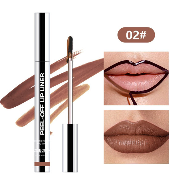 Матовая жидкая помада-подводка для губ с эффектом пилинга Peel-Off Lip Liner оттенки 00 Red и 02 Brown
