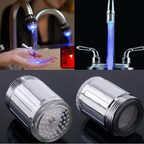 Насадка на кран с LED подсветкой и сенсором температуры воды, 3 режима работы