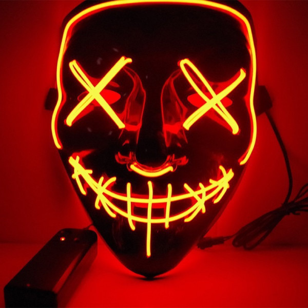 Маска неоновая Purge Mask Судная ночь ABC для карнавала унисекс