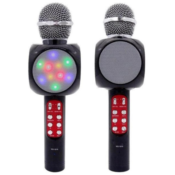 Микрофон для караоке с динамиком WSTER WS-1816 Bluetooth USB AUX FM беспроводной